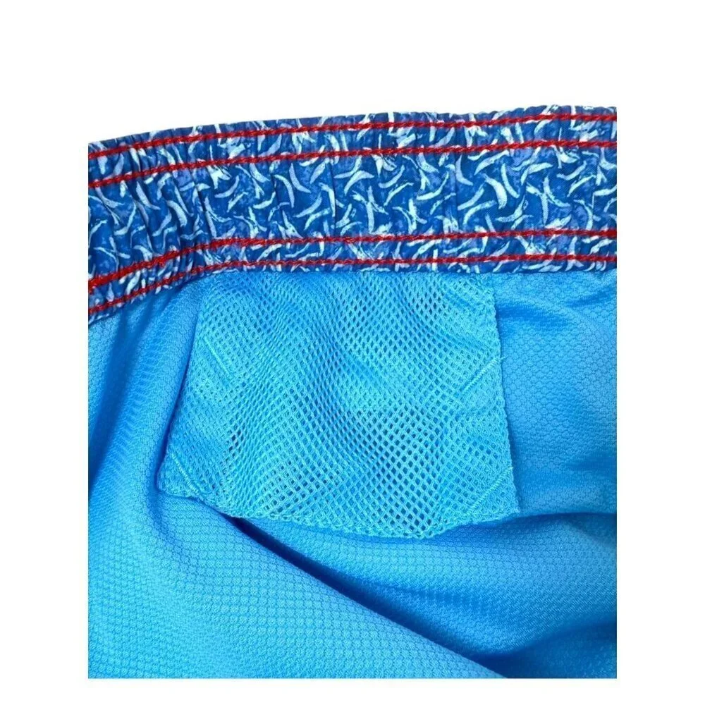 Tommy Bahama Mens Red Blue Naples Harbor Leaves Swim Trunks Sz 3XL Big New